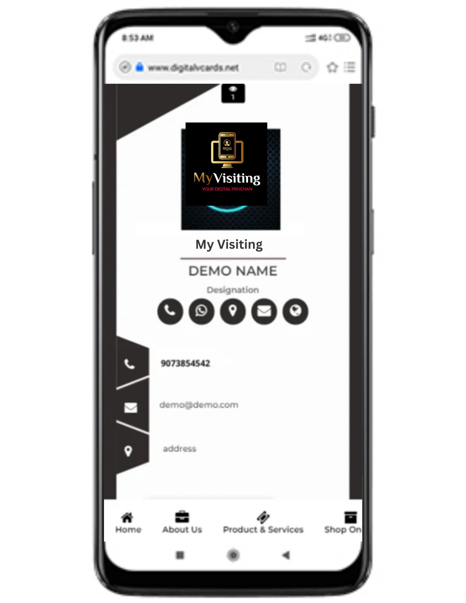 Digital Business Card Template 1