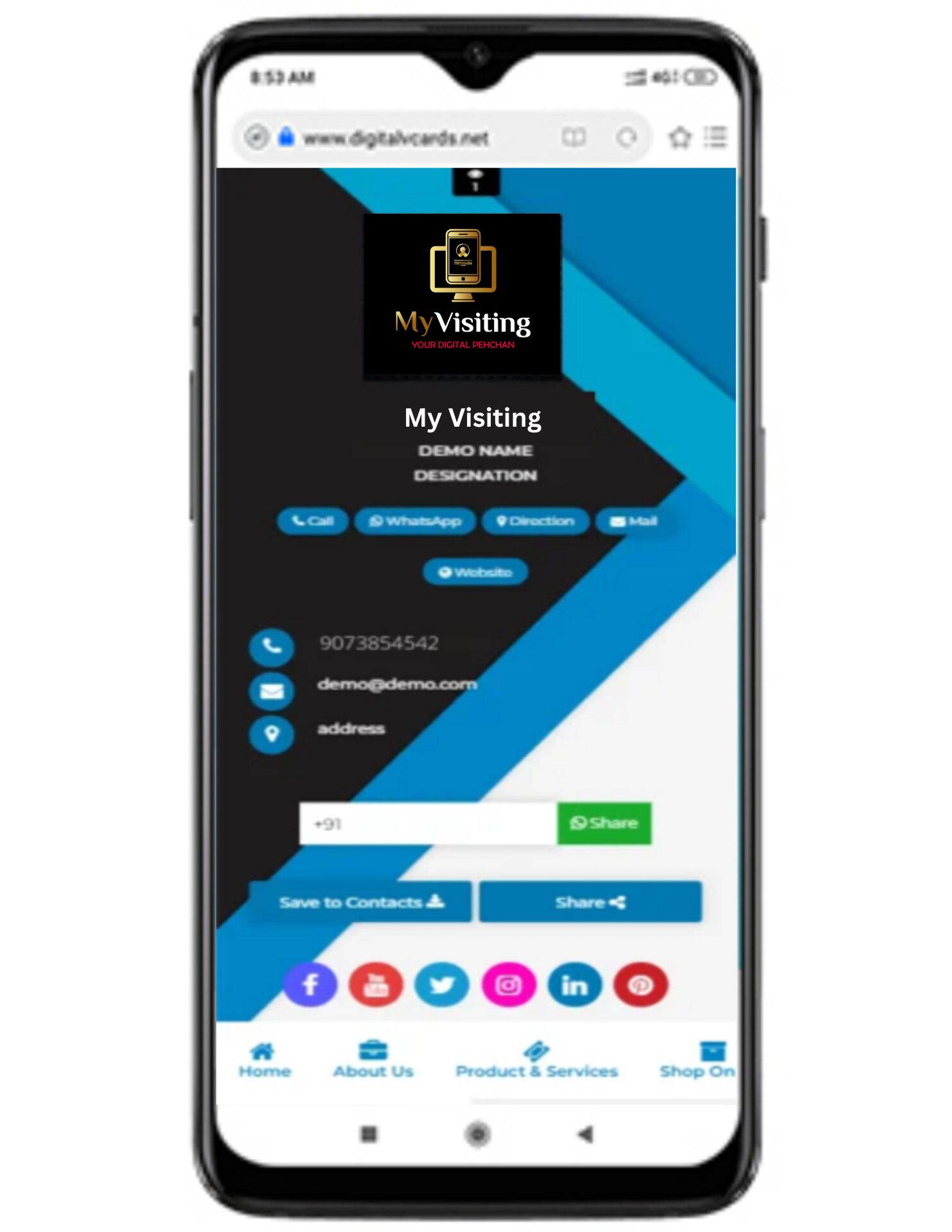 Digital Business Card Template 1