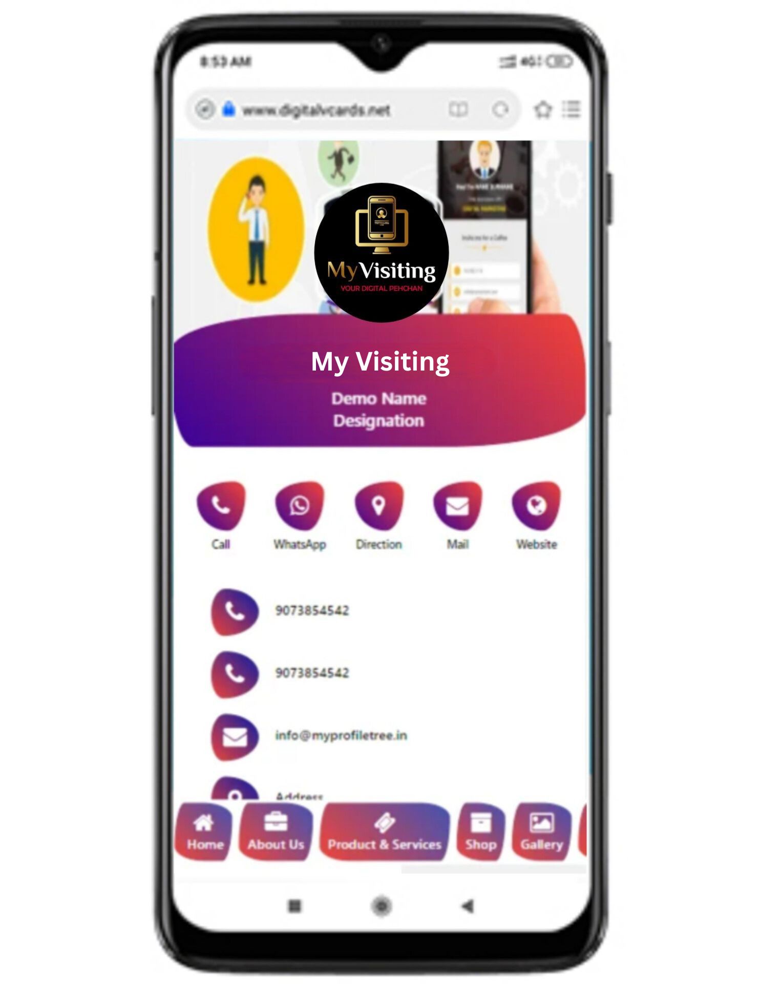 Digital Business Card Template 1