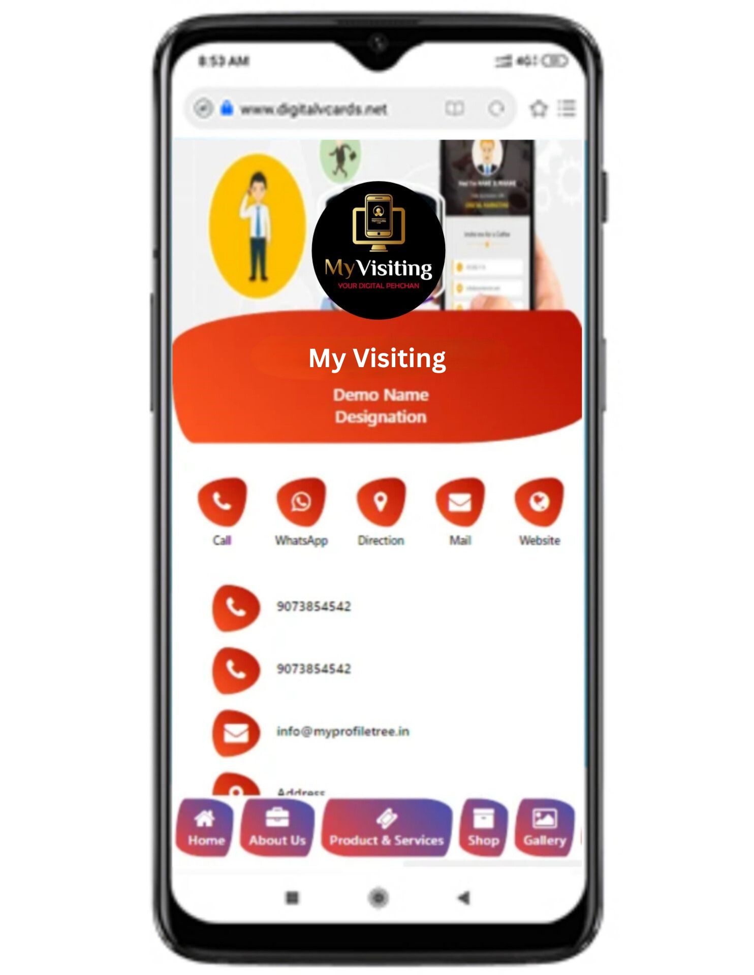 Digital Business Card Template 1