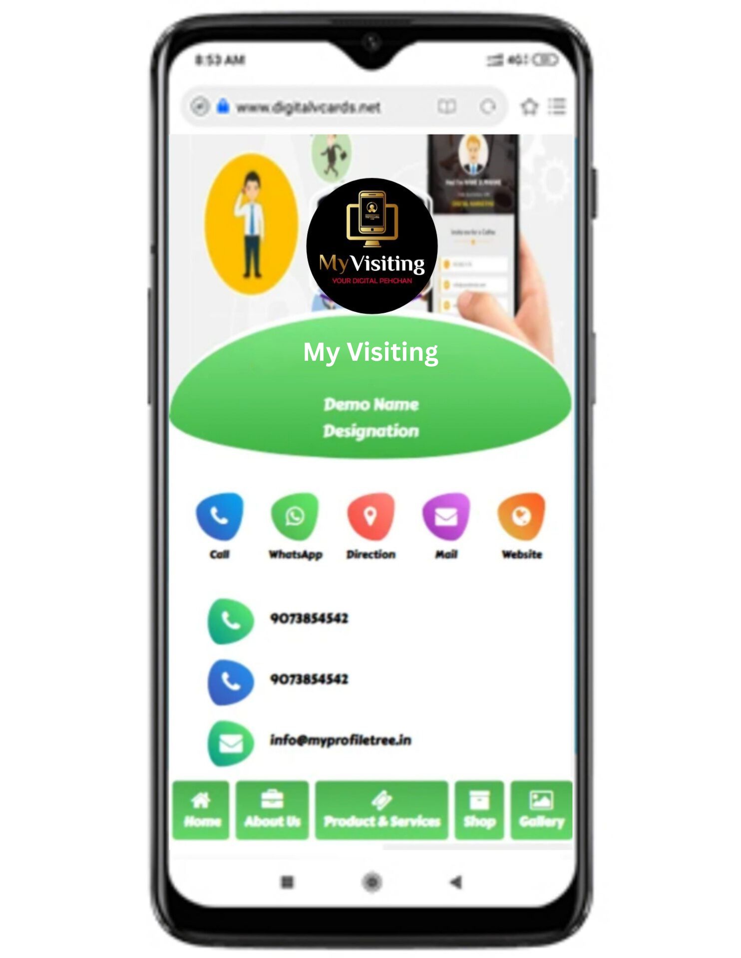 Digital Business Card Template 1