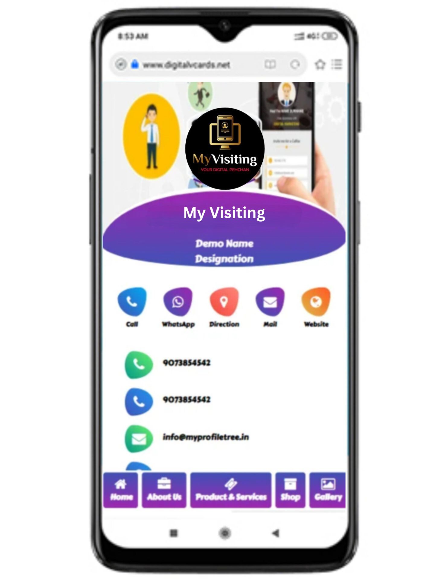 Digital Business Card Template 1