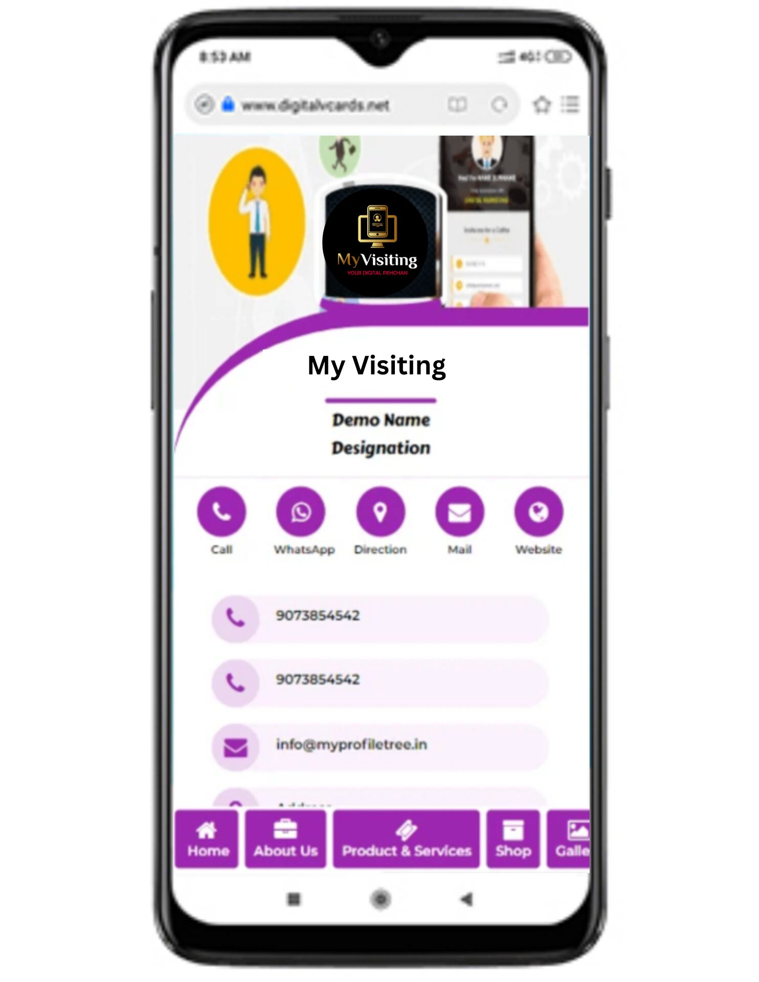 Digital Business Card Template 1