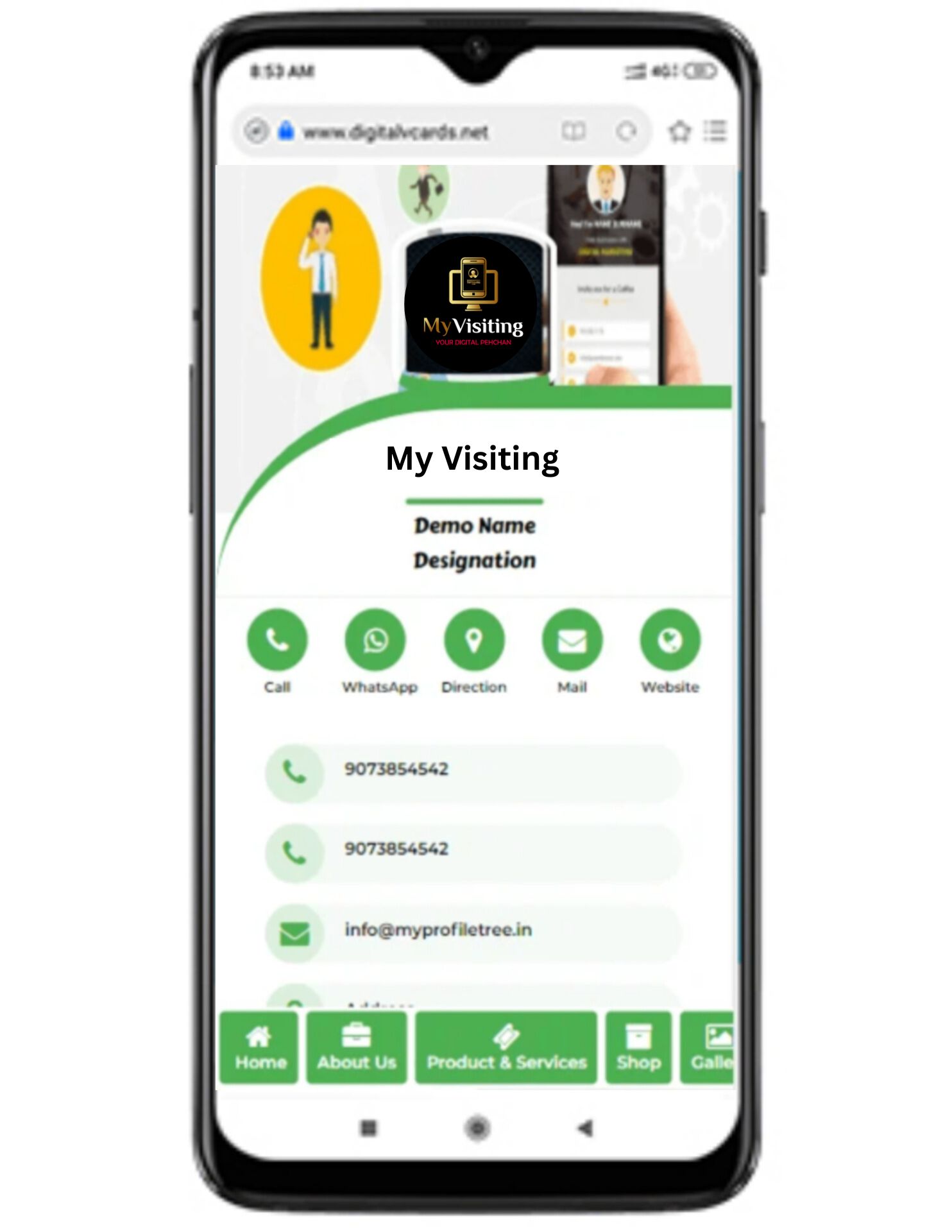 Digital Business Card Template 1