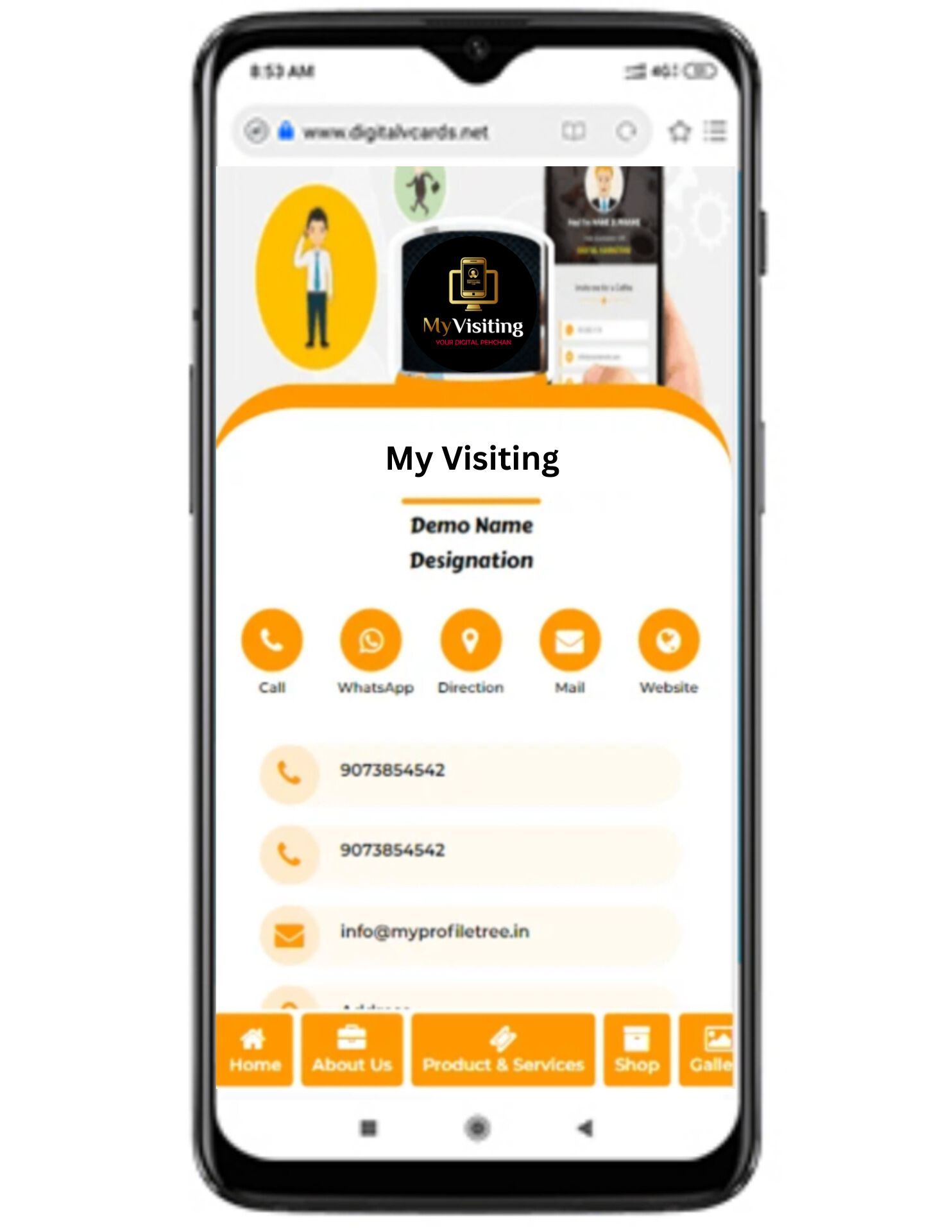 Digital Business Card Template 1